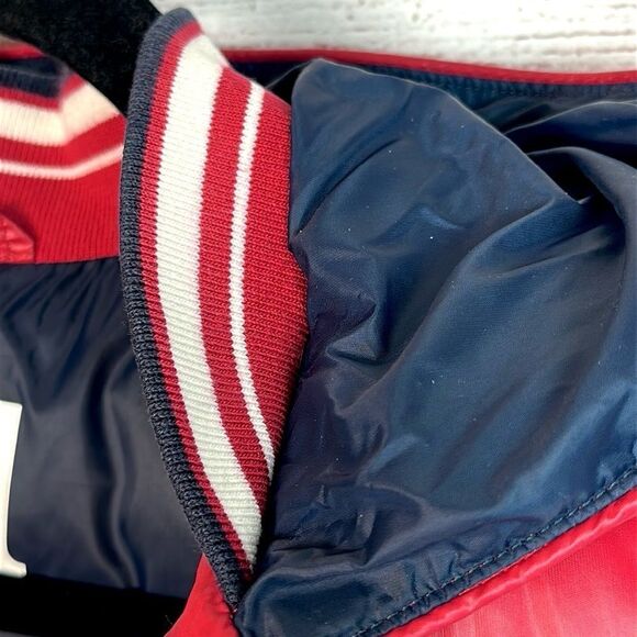 ADD Red Down Hooded Puff Vest Zip Front Pockets Logo Boys size 10Y - Picture 7 of 14